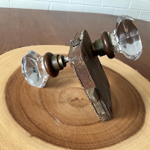 Juego de pomos de puerta de vidrio vintage