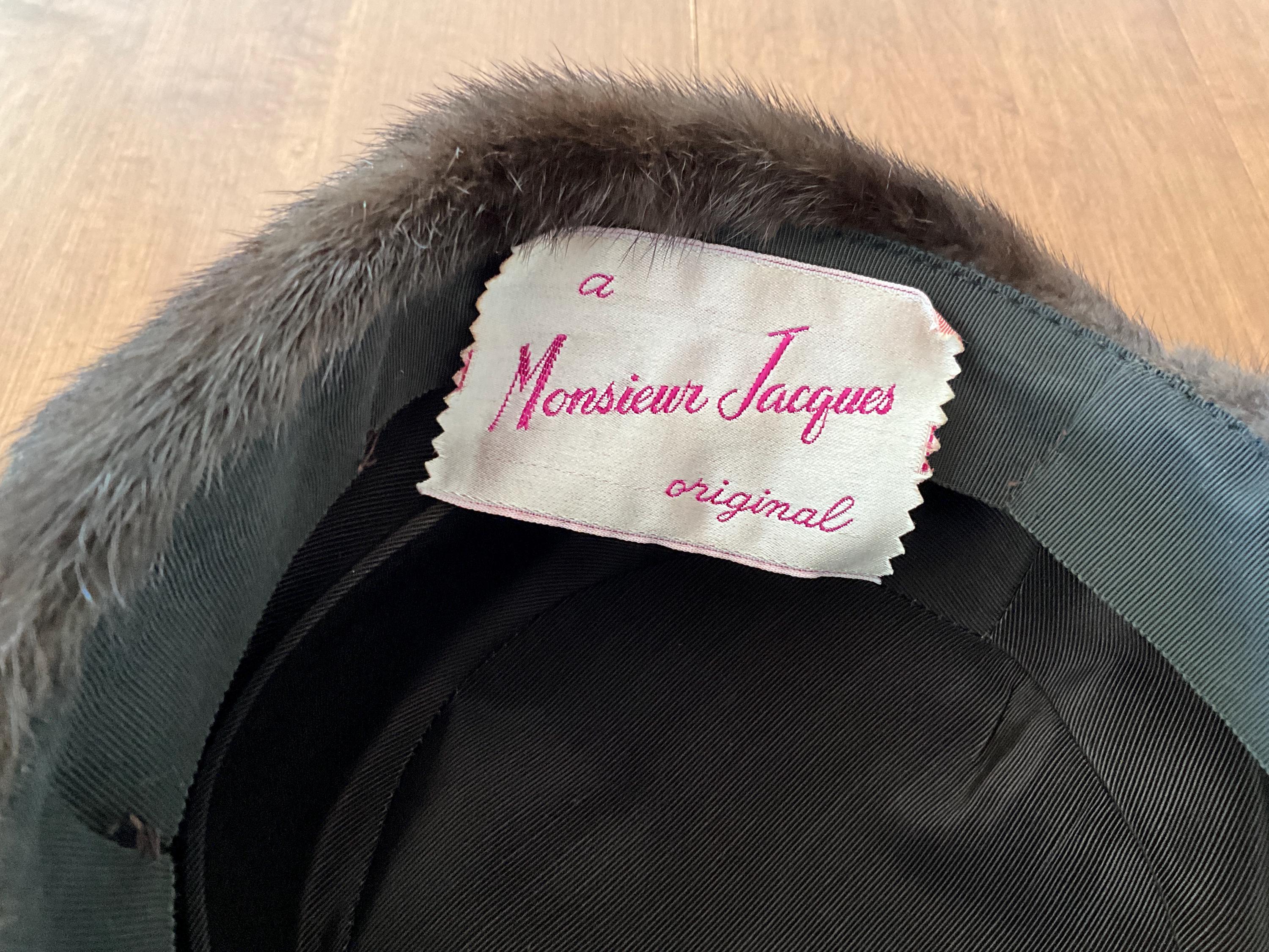 Vintage Monsieur Jacques 1950s Fox Fur Cossack Toque Hat MC Old Money Mob Wives Vintage Rabbit Fur Cossack Hat, Cloche Hat, Vintage Fur  main image 3