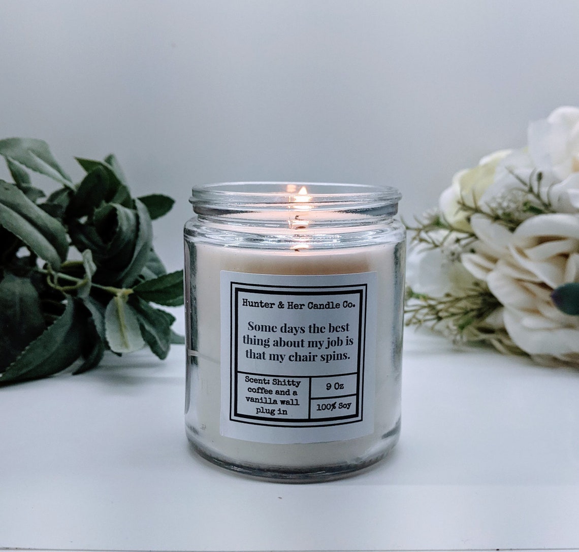 Sarcastic Office candle Best part about my job is that my Etsy