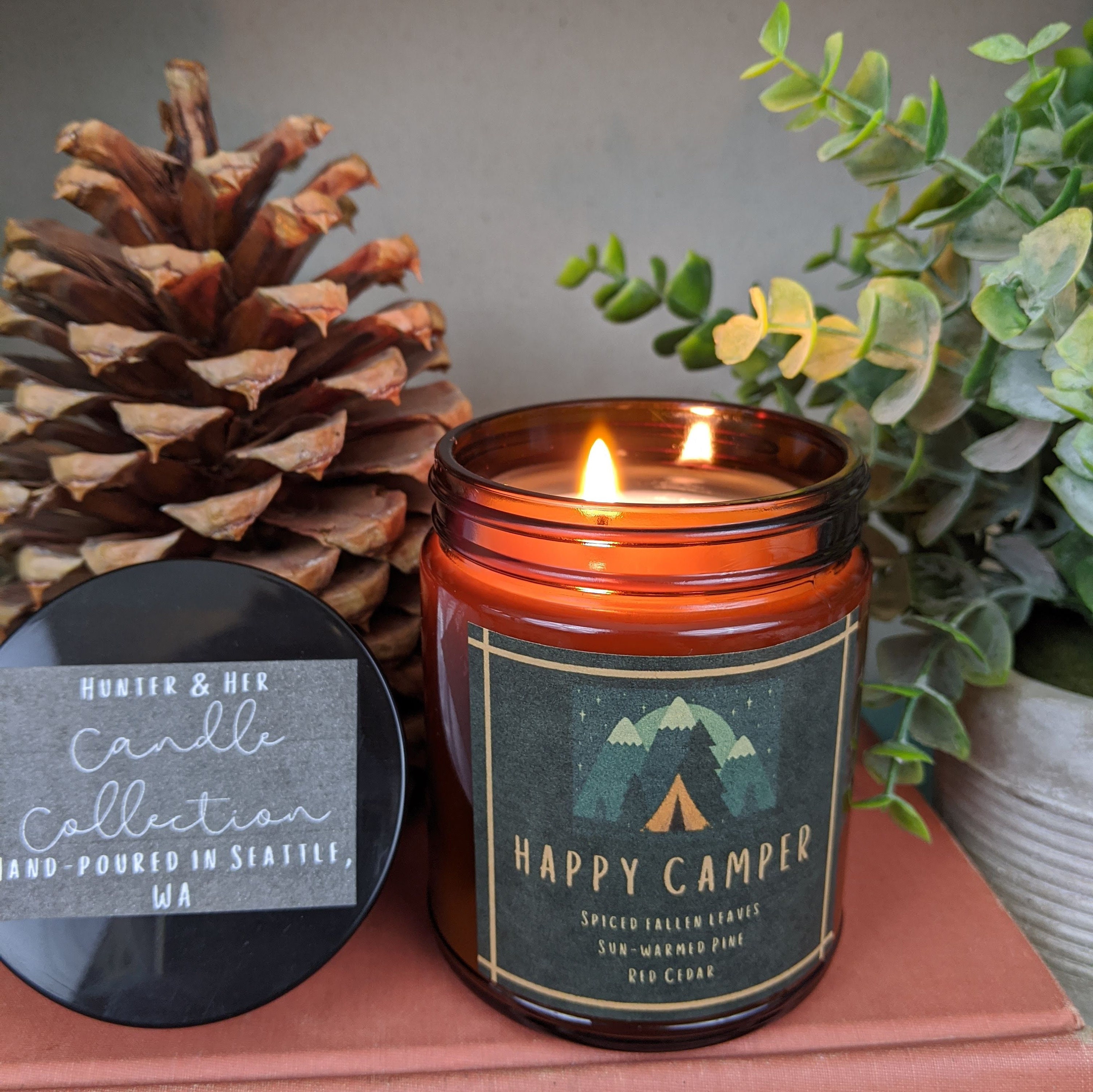 Happy Camper Candle Outdoorsy candle Nature candle Fall Etsy