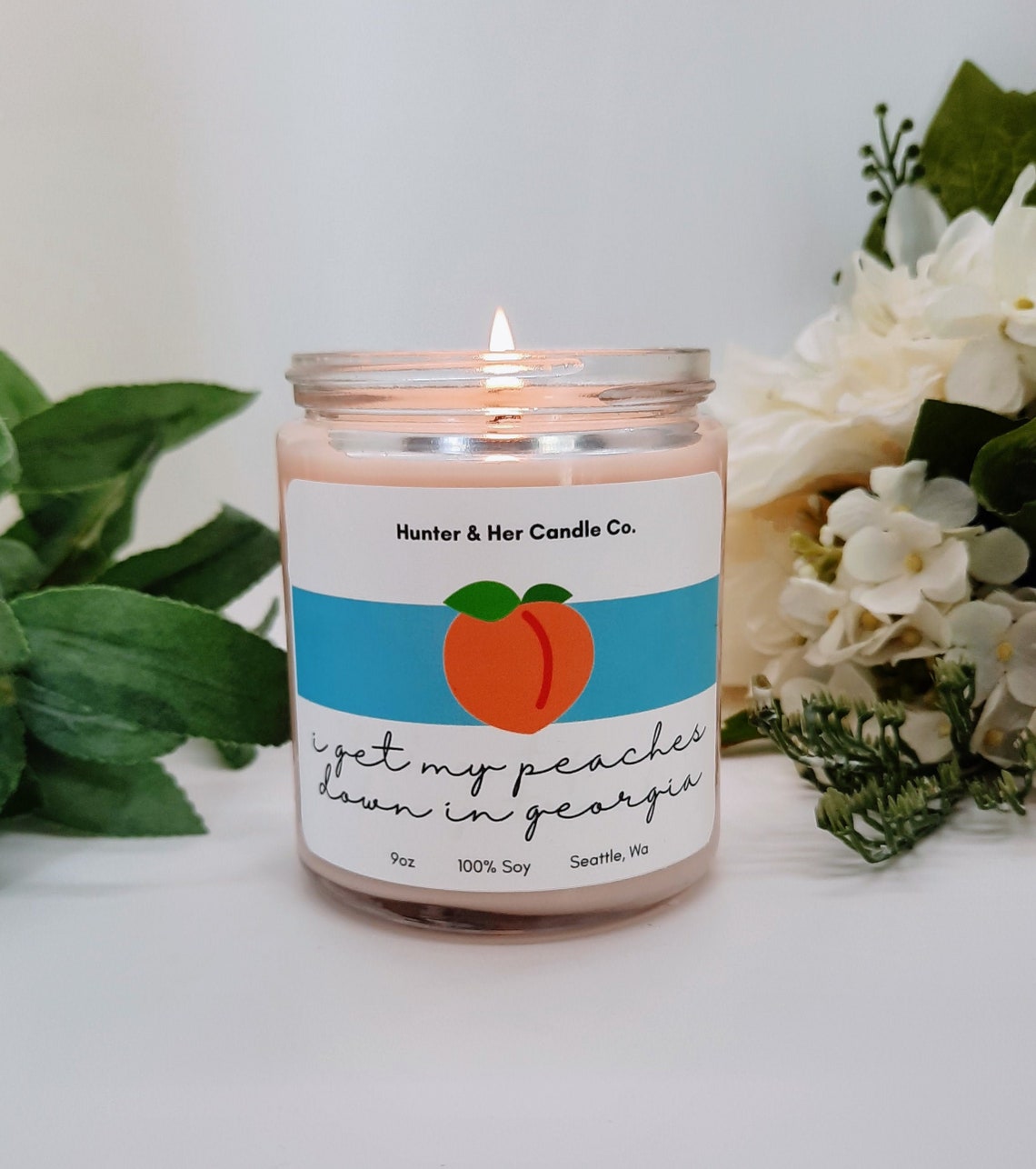 I get my peaches down in Candle SALE Peach Candle Etsy