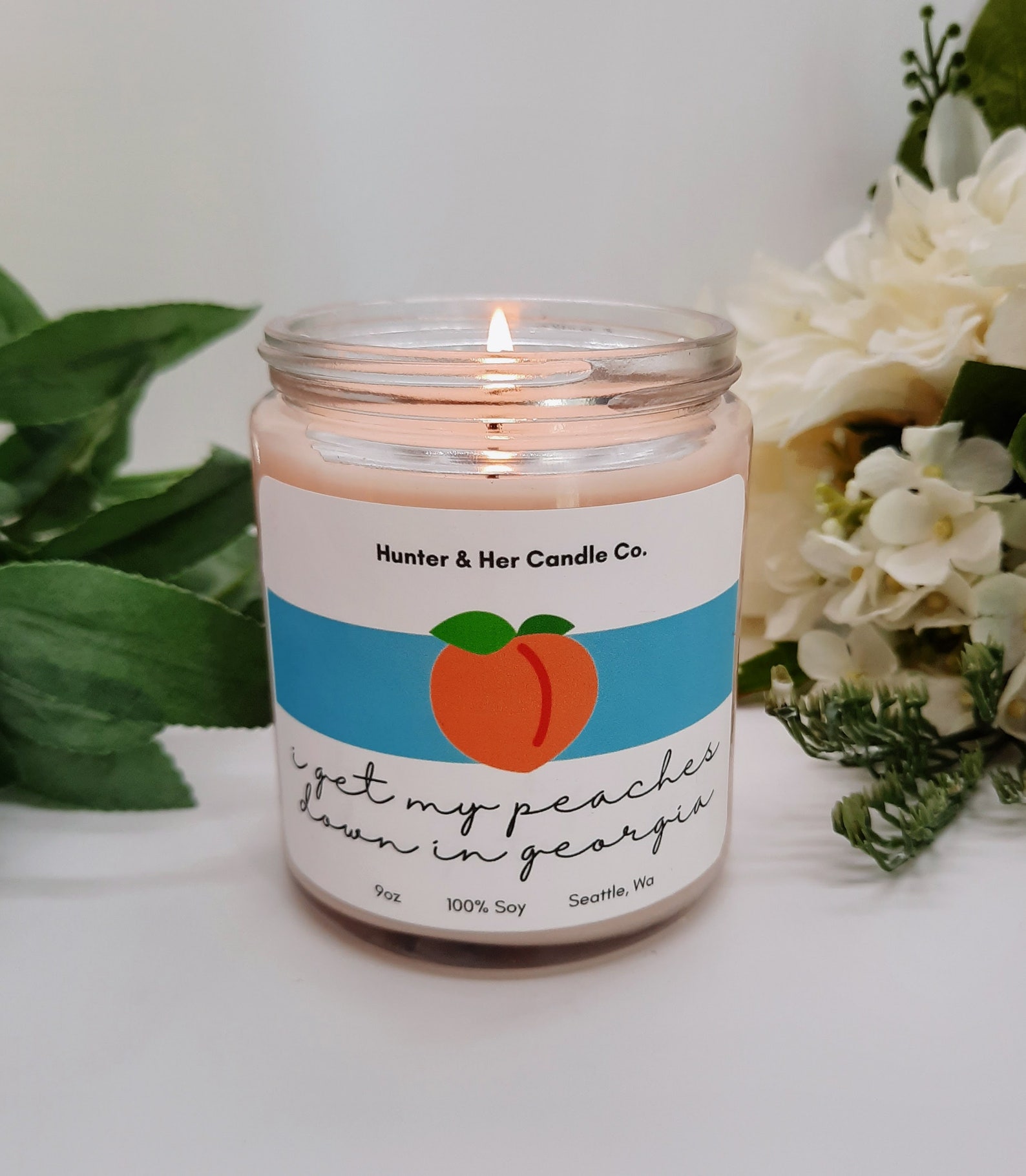 I get my peaches down in Candle SALE Peach Candle Etsy
