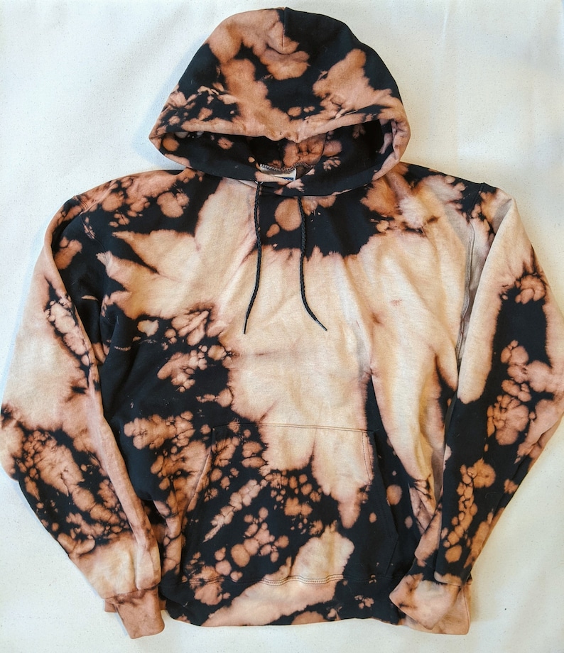 Bleach Tie Dye Hoodie Tie Dye Sweatshirt Tie Dye Hoodie Etsy