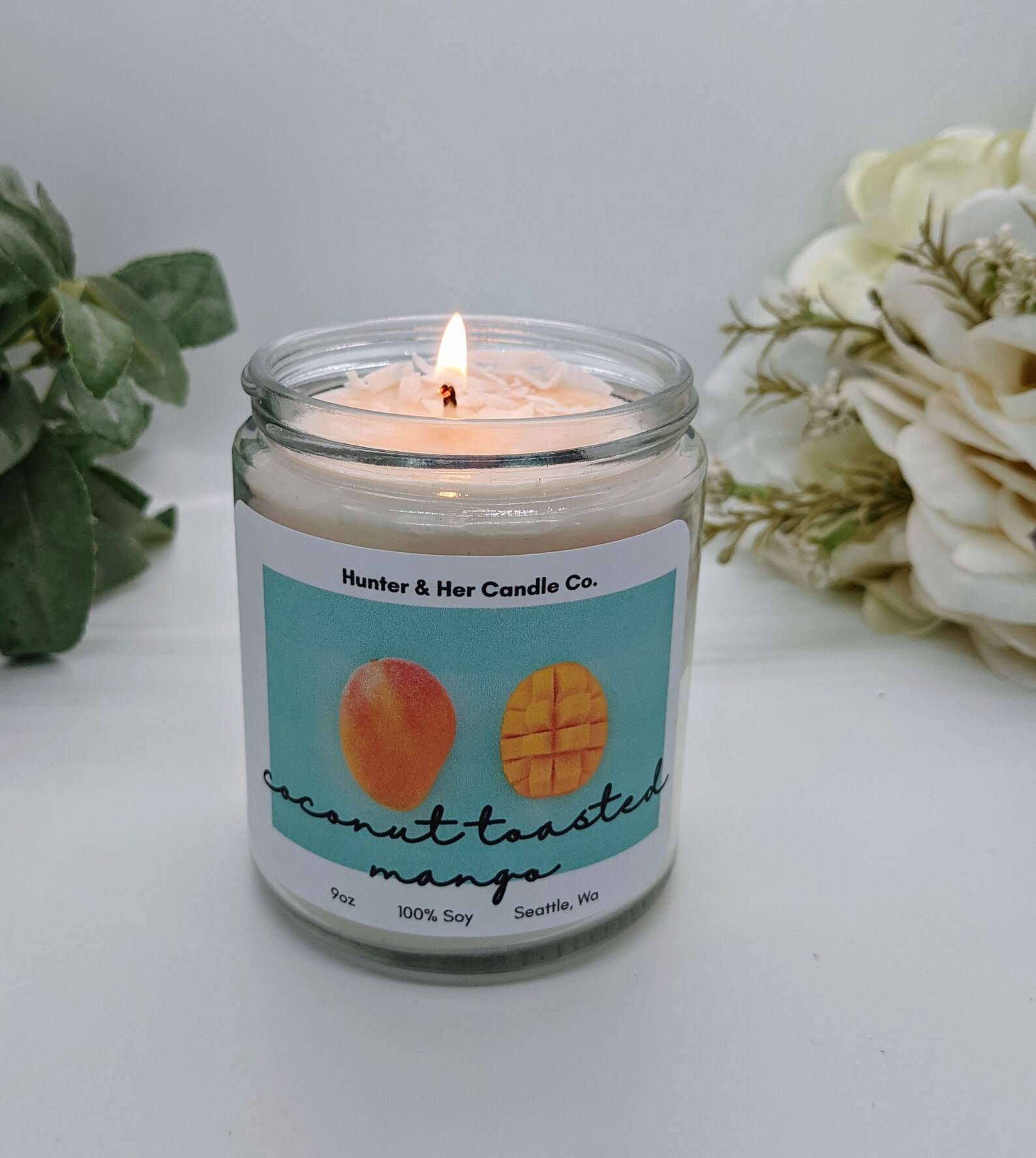 Coconut Mango Candle Paradise Candle Tropical Candle Etsy