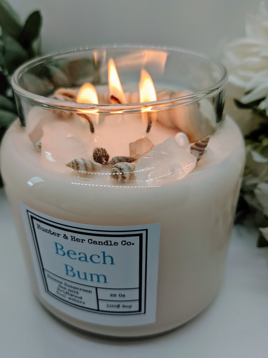 Beach Bum Large Candle Three Wick Candle Summer Candle Etsy