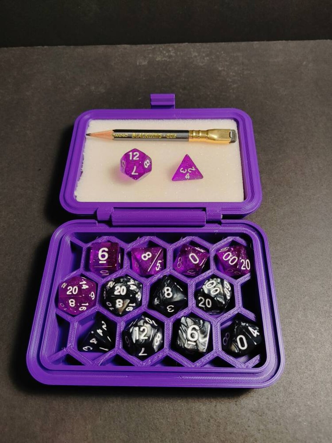 3D printed DnD D&D Dungeons and dragons polyhedral dice case Etsy