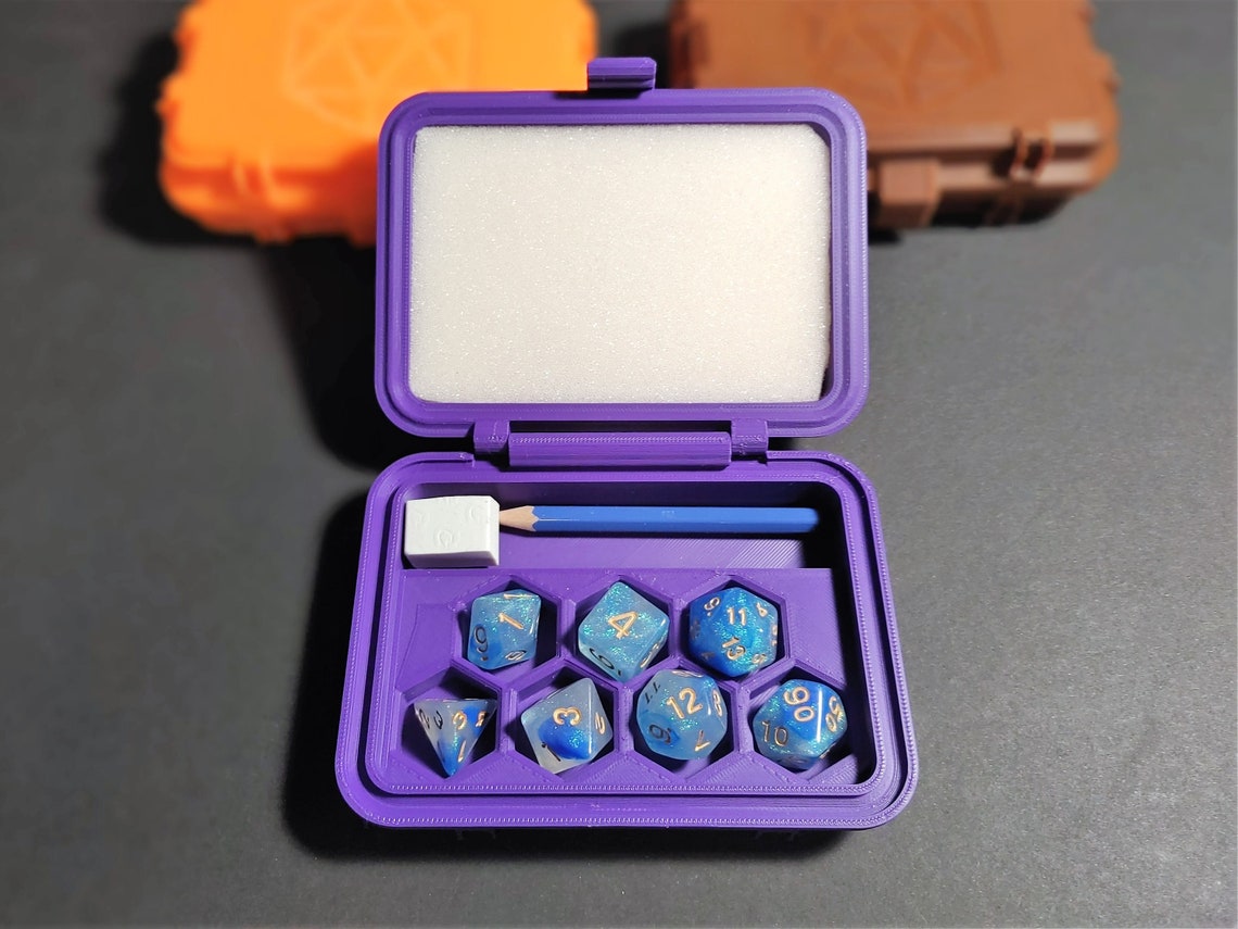3D printed DnD D&D Dungeons and dragons polyhedral dice case Etsy