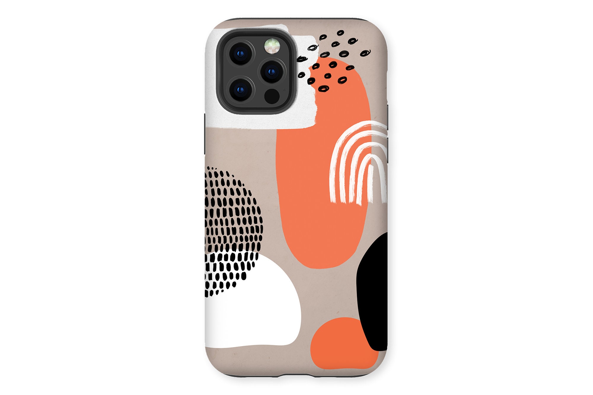 Abstract Art iPhone Case Minimalist iPhone Case Orange Etsy España