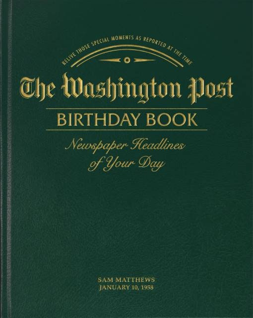 Washington Post Personalized Birthday Book | Anniversary | Gift for H…