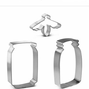 Mason Jar and Bee Cookie Cutter