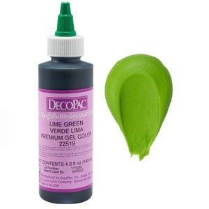 DecoPac Lime Green Premium Gel Color