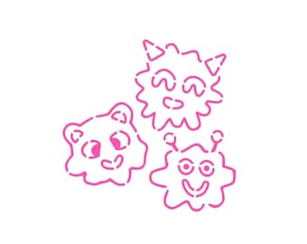 BakeArt Dummes Monster PYO Schablone
