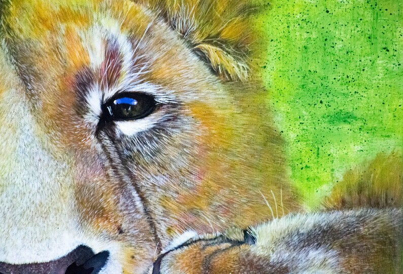 Живопись диких животных Картина Акрилом на Холсте Пейзаж со 3 — изображение
