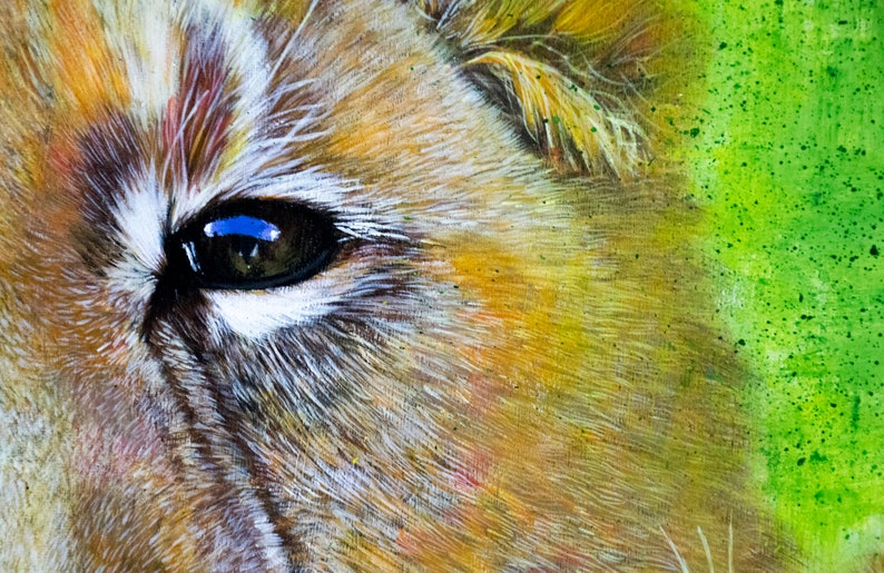 Живопись диких животных Картина Акрилом на Холсте Пейзаж со 7 — изображение