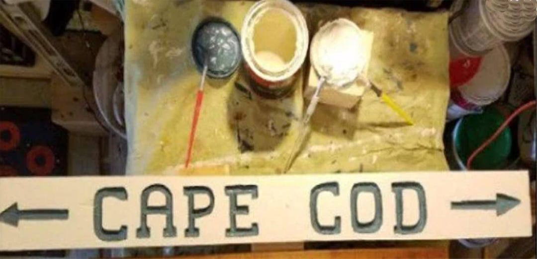 Hand Cod Sign Cape Cod Hand Carved Sign | White With Blue Lettering - Etsy
