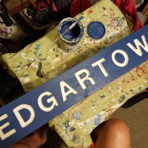 Edgartown Sign - Hand Carved