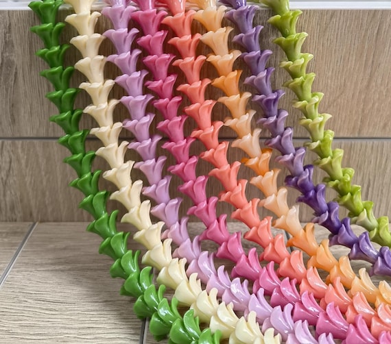 14x12mm Hawaiian Plumeria Beads, 8 Colours Composite Resin Coral Flower Beads,  Flower for Making Garlands, 10 - 500pcs Optional,  B915
