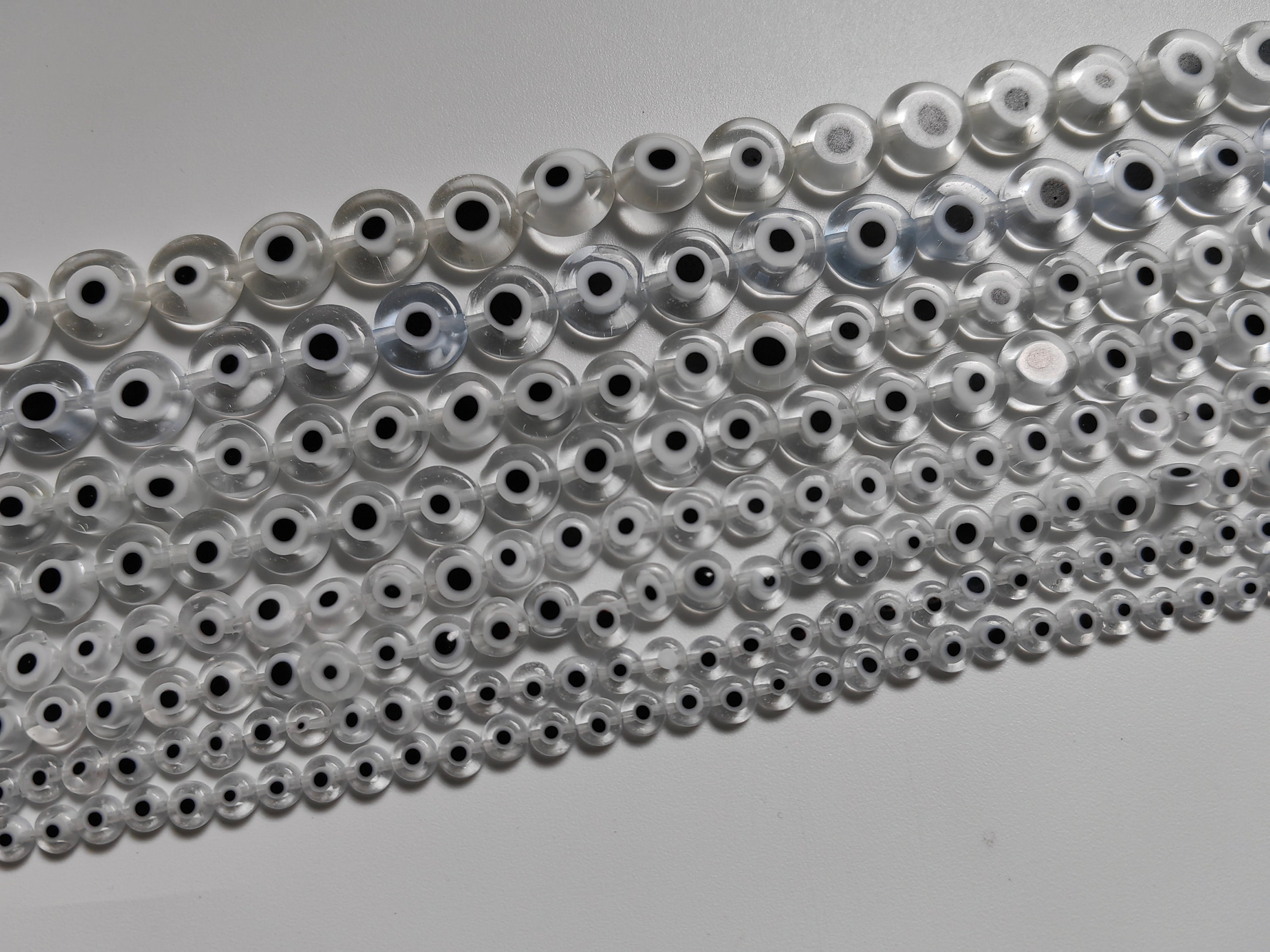 FAMLEAF 100pcs Mixed Evil Eye Beads – 6mm & 8mm Glass Spacer Beads For Jewelry Making - View #5