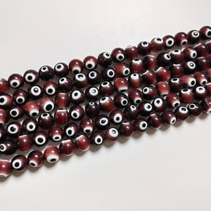 Glass Round Evil Eye Beads, Turkish Evil Eye Beads, 4 - 10 mm Round Evil Eye Beads, Evil Eye Spacer Beads, DIY Jewelry making, A573