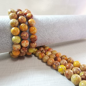 1 Full Strand  Natural Round Emperor Stones Beads, Sea Sediment Jasper Beads,  4 /6 /8 /10 mm  To Choose From, DIY Jewelry, Findings, A284