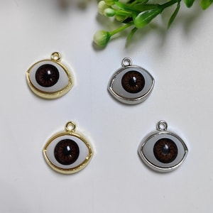 20 o 50 amuletos de resina para el mal de ojo, de metal (17 x 17 mm), para proteger el mal de ojo, talismán, accesorio, C695