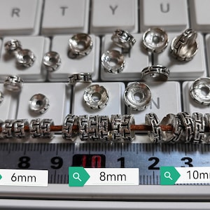 50pcs Antique Silver Spacer beads, Tibetan Style Beads, Metal Spacer Beads, Nepalese bead, 6mm 8mm 9mm Metal Rondelle Spacer, Findings, B025