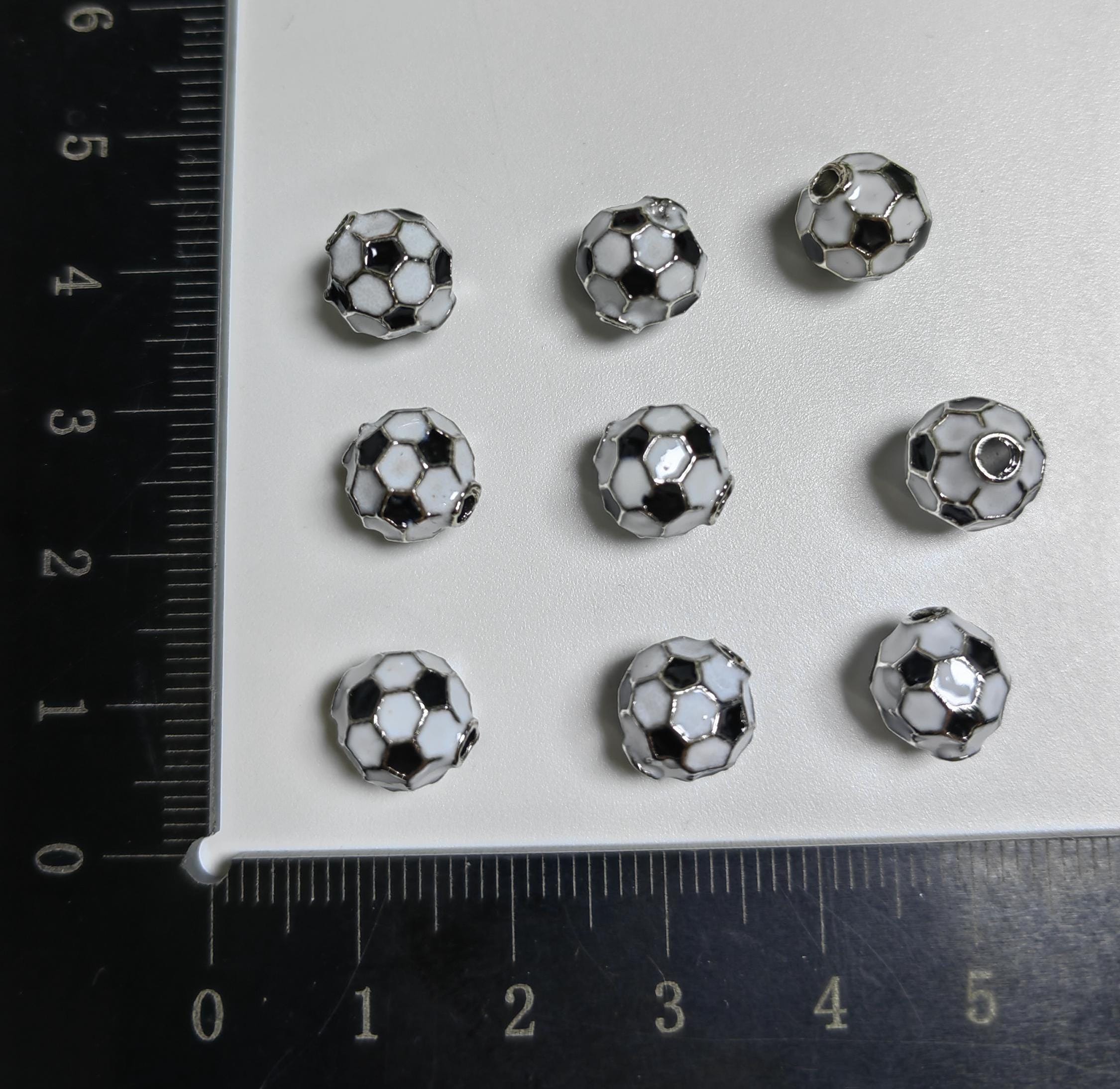9x9.6mm Soccer Ball Beads, Enamel Soccer Ball Beads, Soccer Ball 9x9.6mm Soccer Ball Beads, Enamel Soccer Ball Beads, Soccer Ball