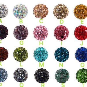 100 Pcs Mixed Color Disco Ball Beads ,Polymer Clay Rhinestone Beads, 8mm 10mm Pave Disco Ball Beads, Shiny Bling Disco Beads, Findings, B508
