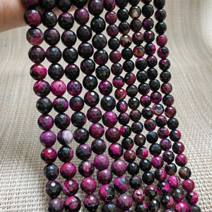 1 Full Strand Faceted Agate Round Beads, 8mm 10mm Fire Agate Beads, Stone Beads, Gemstone Loose Beads, DIY Jewelry Making, A503