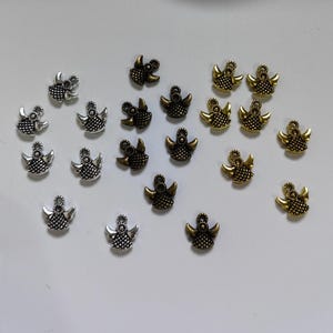 50 or 100pcs Metal Angel Charms, 9.3x9.6mm Mini Angel Charms, Antique Silver. Antique Bronze. Antique Gold Christian Charms, Findings. C706
