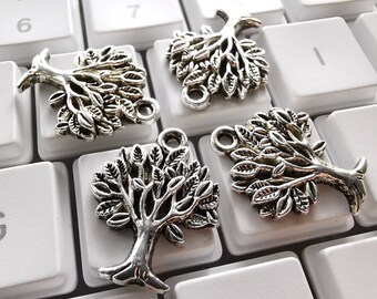 30pcs Antique Silver Life Of Tree Charms Pendants, Luck Life Tree Charms, DIY jewelry supply, 17X22 mm Plant Pendants, Findings, C458