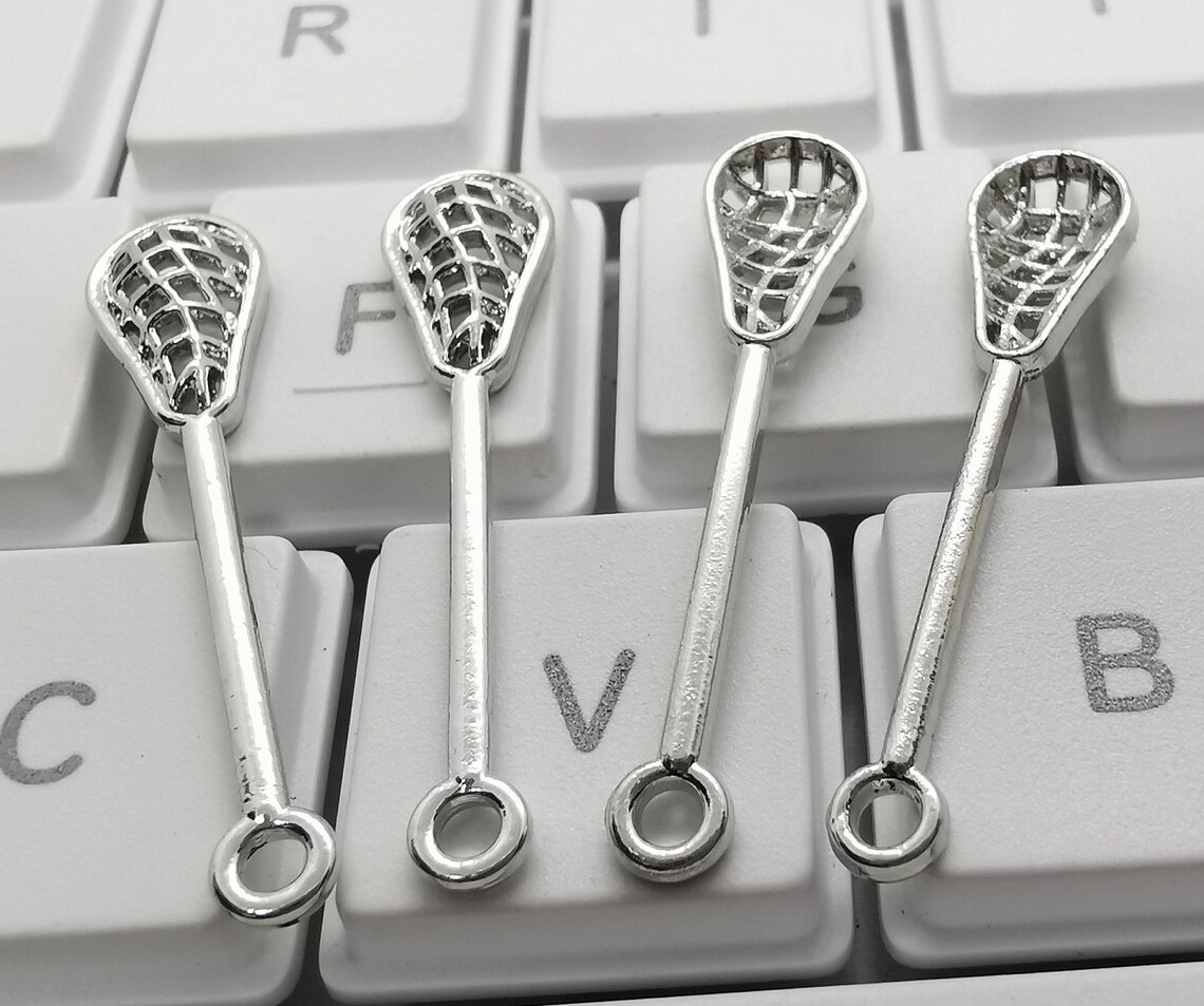 20 pcs Metal Lacrosse Stick Charms Lacrosse Stick Pendants Etsy
