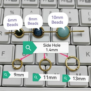 30 - 100pcs Gold Plated Circle Bead Frames, Bead Frames Fits 6mm 8mm 10mm Round Beads, Metal Spacer Bead Frames, Ring Frames, Findings, B299
