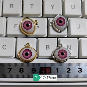 20 o 50 amuletos de resina para el mal de ojo, 17 x 17 mm, de metal, para proteger el mal de ojo, talismán, accesorio, C428