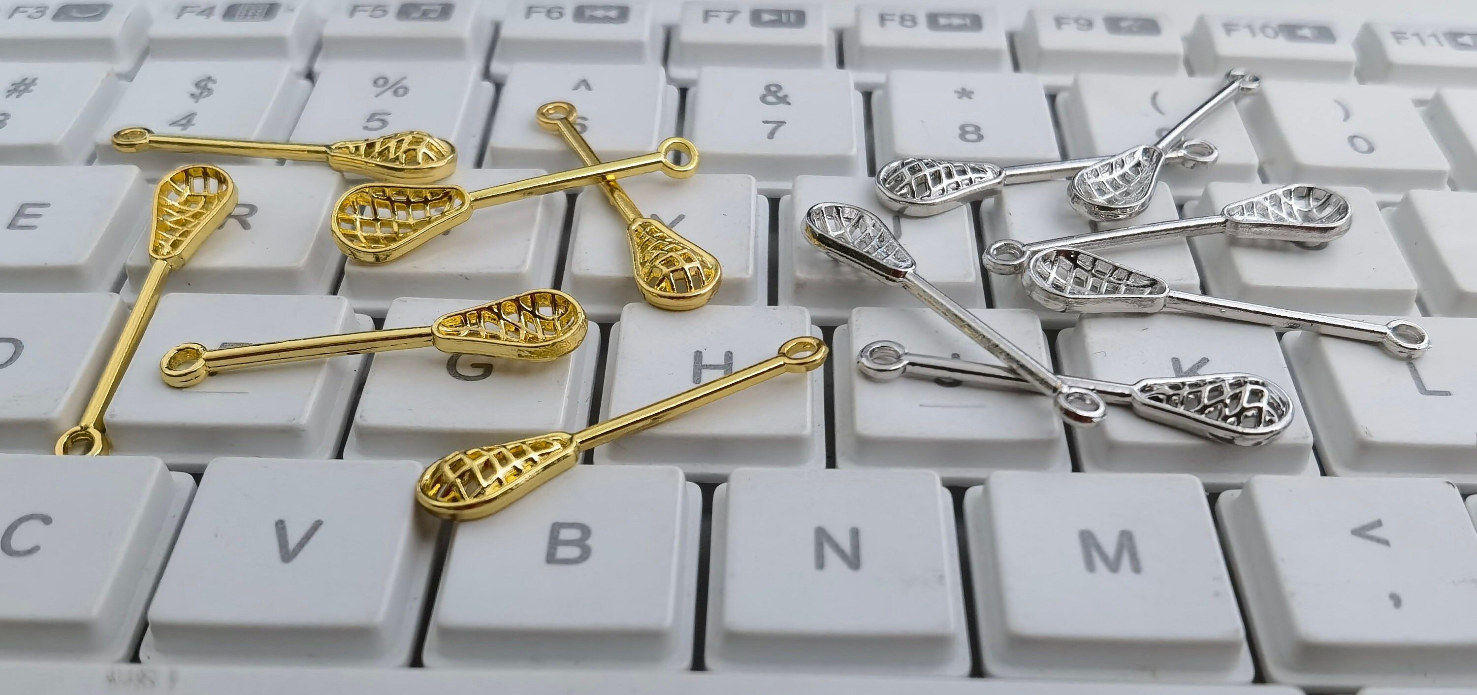 20 100pcs Metal Lacrosse Stick Charms Lacrosse Stick Etsy