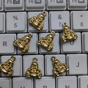 20 pcs Double Sided Gold Plating Buddha Charms, 14.5x16.5mm Metal Buddha Charms, Yoga Charm, Religious Charm, DIY Jewelry, Findings, C310