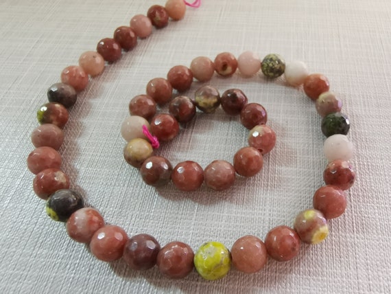 Mookaite Round Beads 8mm Mixed 45 Pcs Gemstones DIY Jewellery Making Crafts