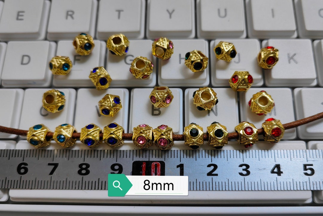 Chenkou Craft Metall-Perlen Set – 1800 Stück In 6 Farben, 3 Mm Spacer Perlen Für Schmuckherstellung