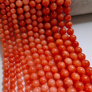 Smooth Malay Jade Round Beads, Gemstone Beads, 6mm 8mm 10mm To Choose From, Stone Loose Beads, DIY Jewelry Making, 15&quot; Full Strand, A596