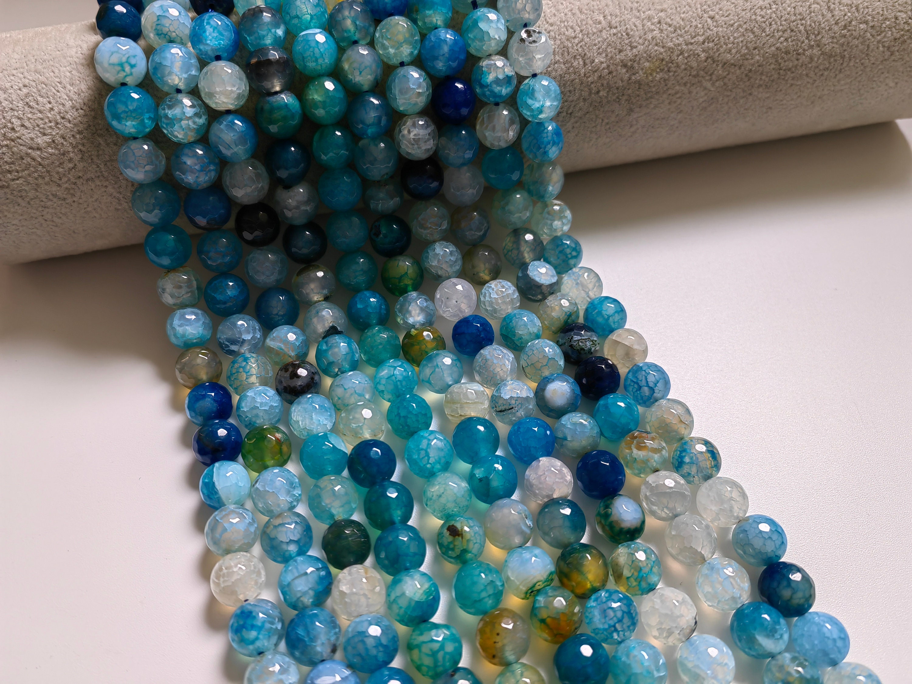 40x Blue Crackle Glass Beads, 4mm Blue Marbles Cracked Glass Beads, Blue  Crackled Glass Beads 4mm, Beading Supplies C769