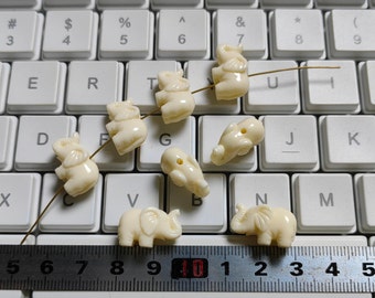 18x11mm 3D Resin Elephant Beads, Coral Elephant Beads, Lucky Elephant Beads, Animal beads, 5 - 30Pcs Optional,  DIY Elephant Jewelry, B422