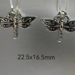 50pcs  Metal Dragonfly Charms, Antiqued Silver Dragonfly Charms, 22.5x16.5 mm Insect Charms, Dragonfly Jewelry, DIY Jewelry, Findings, C237
