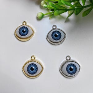 20 o 50 amuletos de resina para el mal de ojo, 17 x 17 mm, de metal, para proteger el mal de ojo, talismán, accesorio, C696