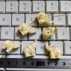 20x19mm 3D Resin Elephant Beads, Coral Elephant Beads, Lucky Elephant Beads, Animal beads, 5 - 30Pcs Optional,  DIY Elephant Jewelry, B122