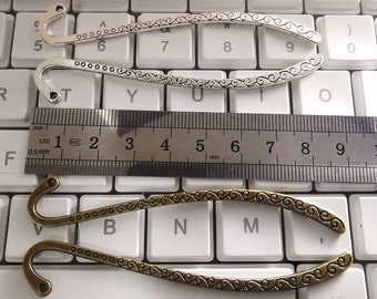 14x85mm Metal Bookmark Blank, Double Sided Elegant Bookmarks, Bookmark for Bases, Book mark for Charms, DIY Jewelry Supply, Findings. H006