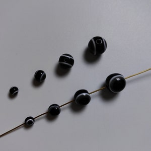 100 pcs Black Resin Round Evil Eye Beads, Double Sided Evil Eye Beads, 4 - 12 mm To Choose From, Evil Eye Jewelry, DIY Jewelry Making, B328