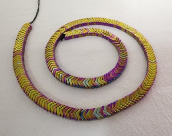 1 Full Strand Rainbow Hematite Arrow Beads, Hematite Stone Beads, Arrow Shape Gemstone Beads, DIY Jewelry, Wholesale, A-267