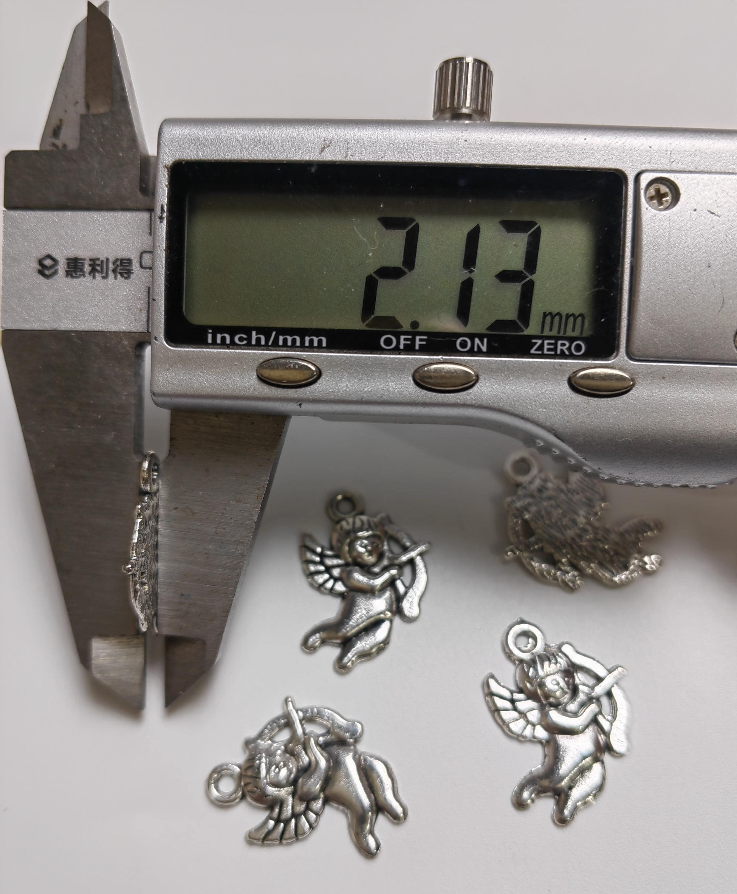 30pcs Antique Silver Cupid Charms, Metal Valentines Day Charms