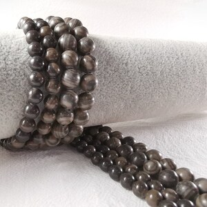 1 Full Strand Smooth Wood Jasper Round Beads, 6/ 8/ 10 mm To Choose From, Stone Beads, Gemstone Beads, DIY Bracelet Beads, Wholesale, A-225