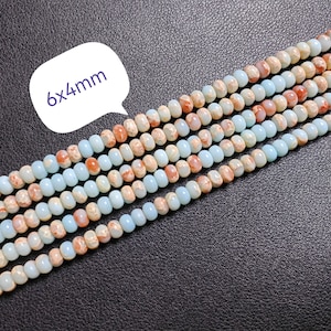 1 - 3 Full Strand , Multicolor Impression Jasper Rondelle Beads, 6x4mm Gemstone Rondelle Beads, Jasper Spacer Beads, Stone Beads, A451